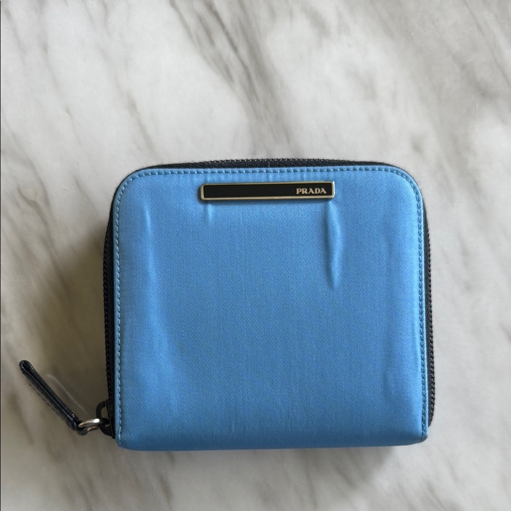 Prada Sky Blue Compact Wallet